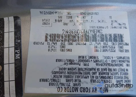 2010 Mercury Grand Marquis Ls (Fleet Only) z USA, uszkodzony, nr VIN 2MEBM7FV2AX638406